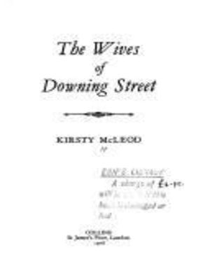 cover image of The Wives of Downing Street